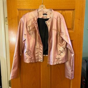 Woman’s faux leather jacket